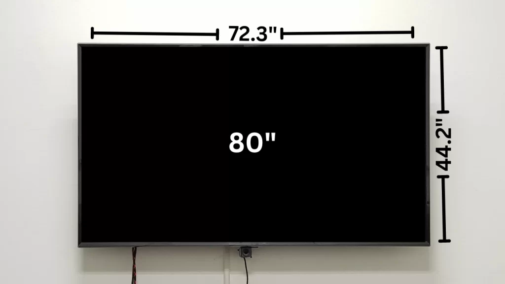 80-Inch TV Dimensions in Inches