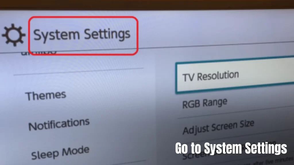Go to System Settings