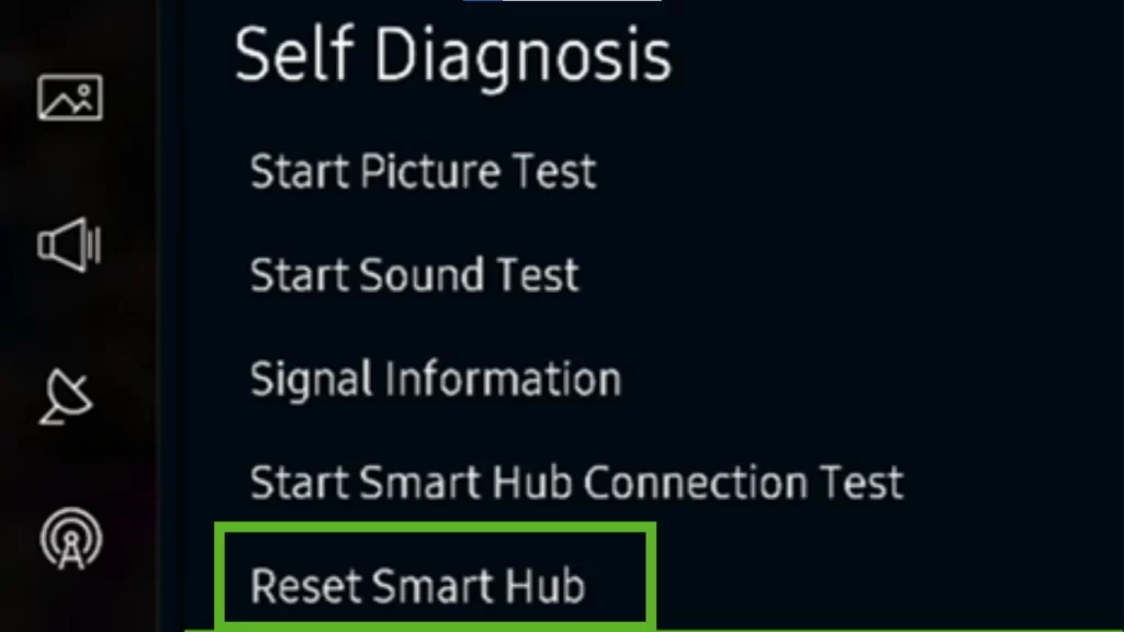 Reset Samsung Smart Hub to Default Setting