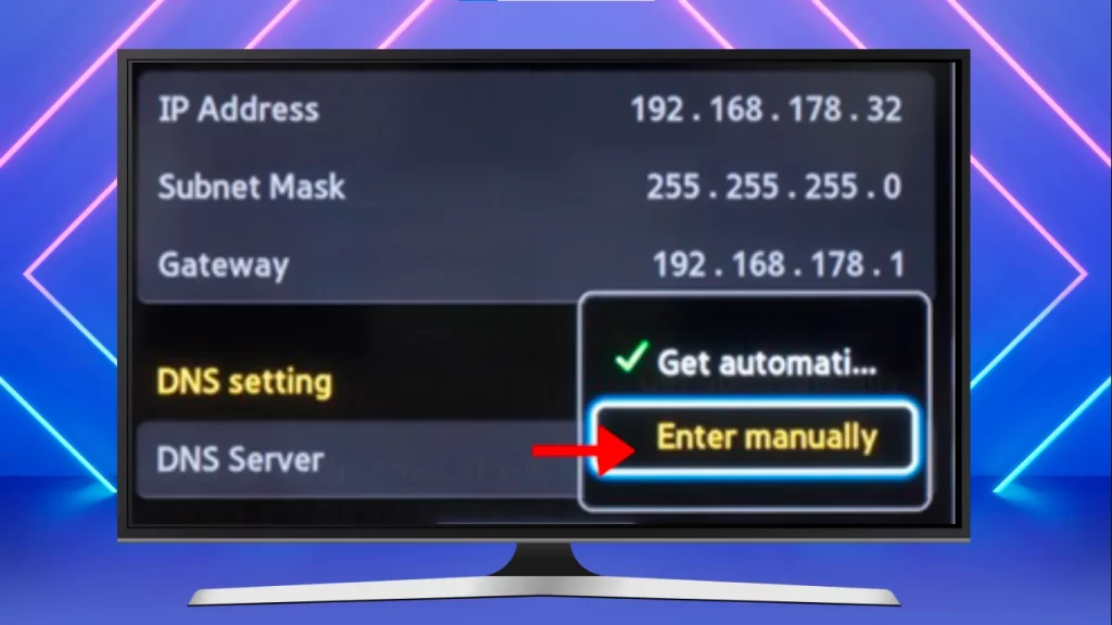 change the DNS on your Samsung TV