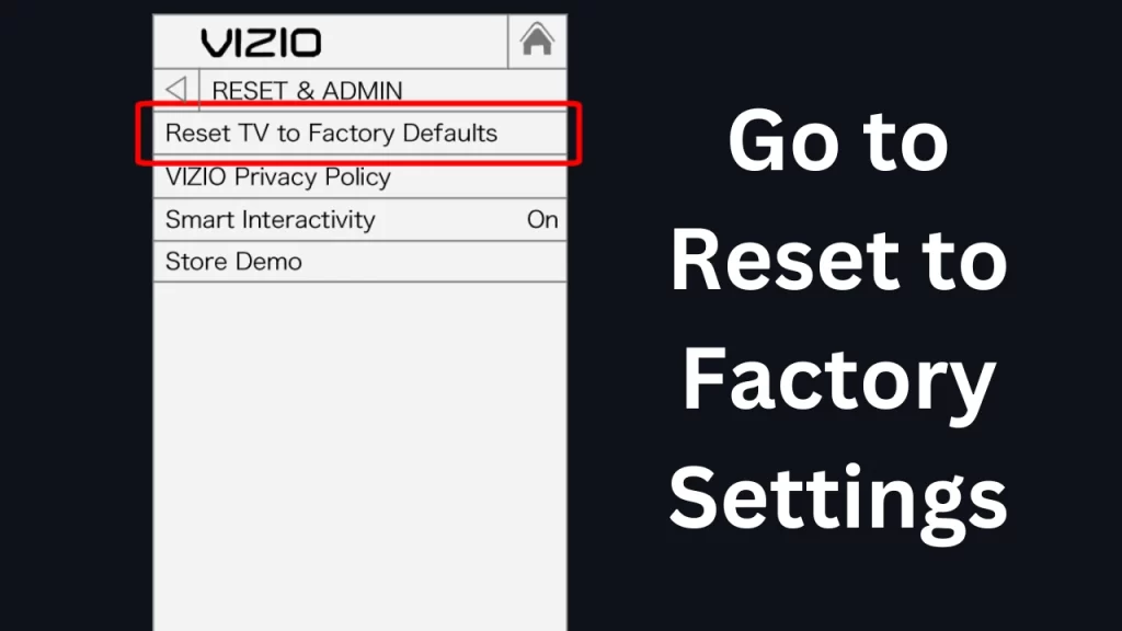 find Reset to Factory Settings