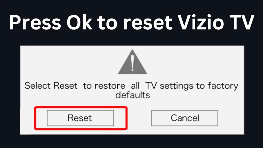 press ok to reset