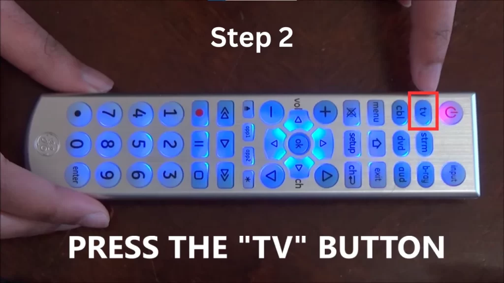 press the “TV” button
